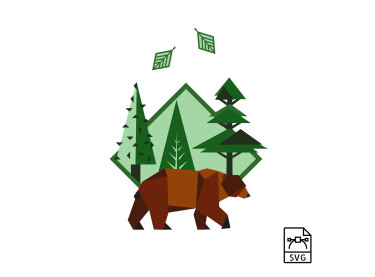 Brown bear - Vector graphics 2